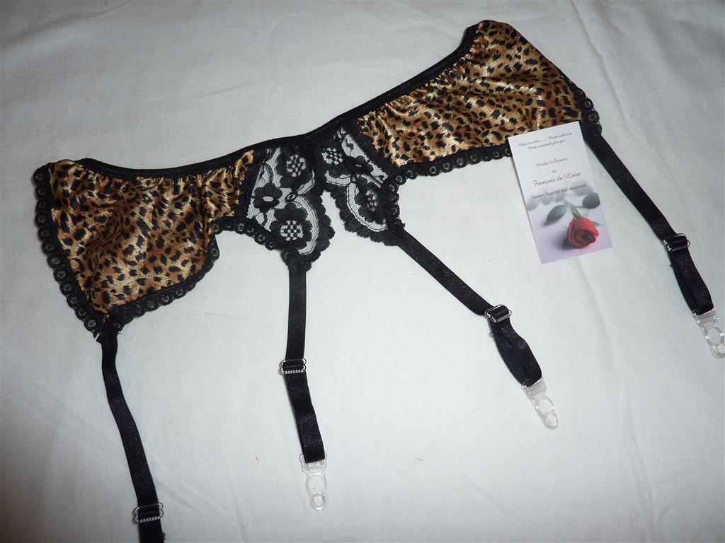 leopard suspender belt