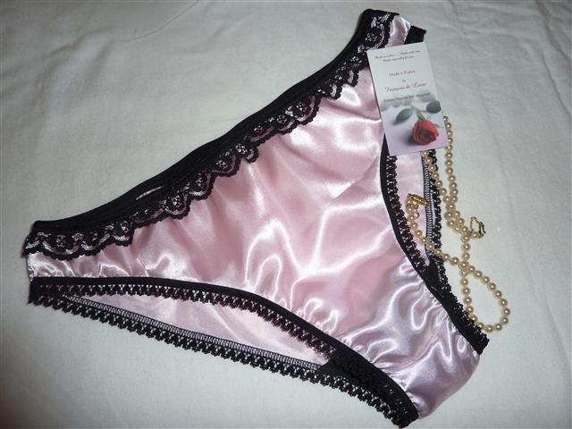 Pink and black bikini brief