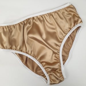 Champagne colour satin high waist Vintage style panties