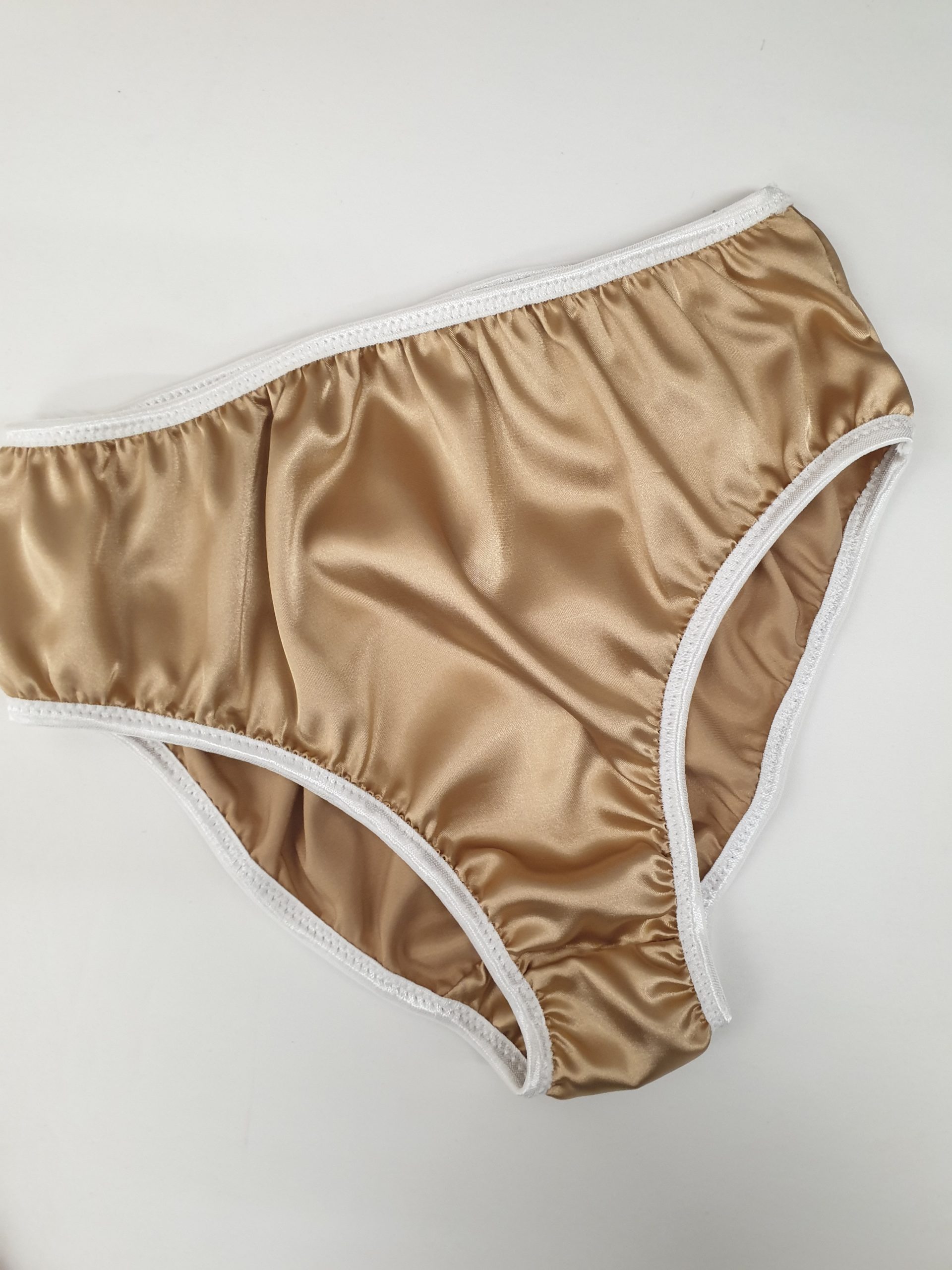 Champagne colour satin high waist Vintage style panties